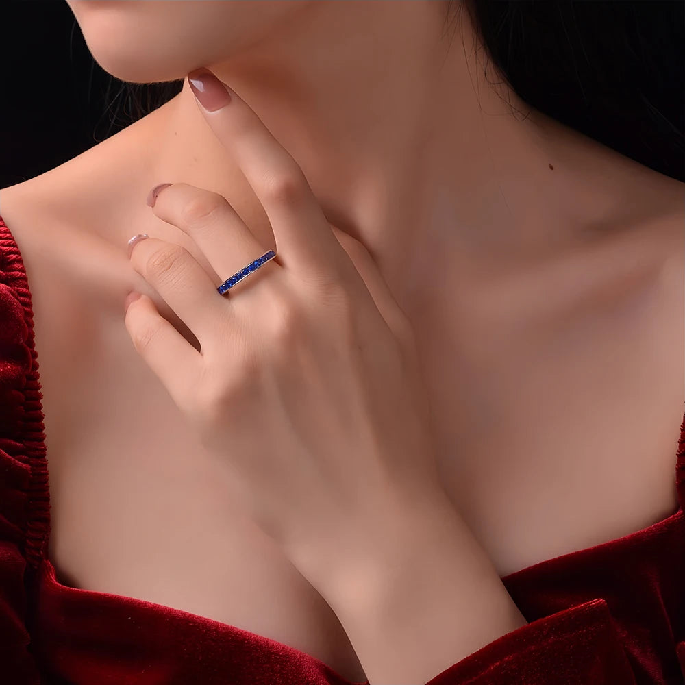 MUSHAN Jewelry Factory 925 Sterling Silver Ladies Rings Stylish Engagement and Wedding Jewelry High Carbon Diamond Couple Rings