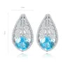 Gemfiori Anster High Quality S925 Lab Grown Paraiba Earring Stud Dainty Gemstone Stud Earrings for Women Daily Wear Gift