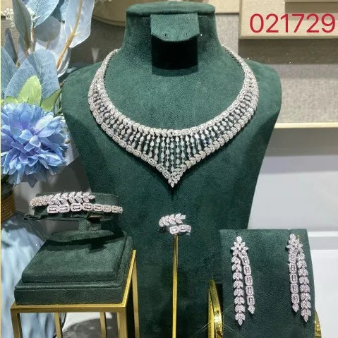 High Quality Dubai Jewelry Set Luxury Design 4pcs Dubai Wedding Jewelry Sets