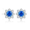 Gemfiori Anster S925 Silver Lab-Grown Cobalt Spinel Trendy Drop Earrings for Woman Wedding & Party