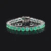 Gemfiori Abiding OEM ODM Colored Gemstone 5MM 7IN 11g 925 Silver Garnet Citrine Peridot Topaz Natural Gemstone Tennis Bracelet