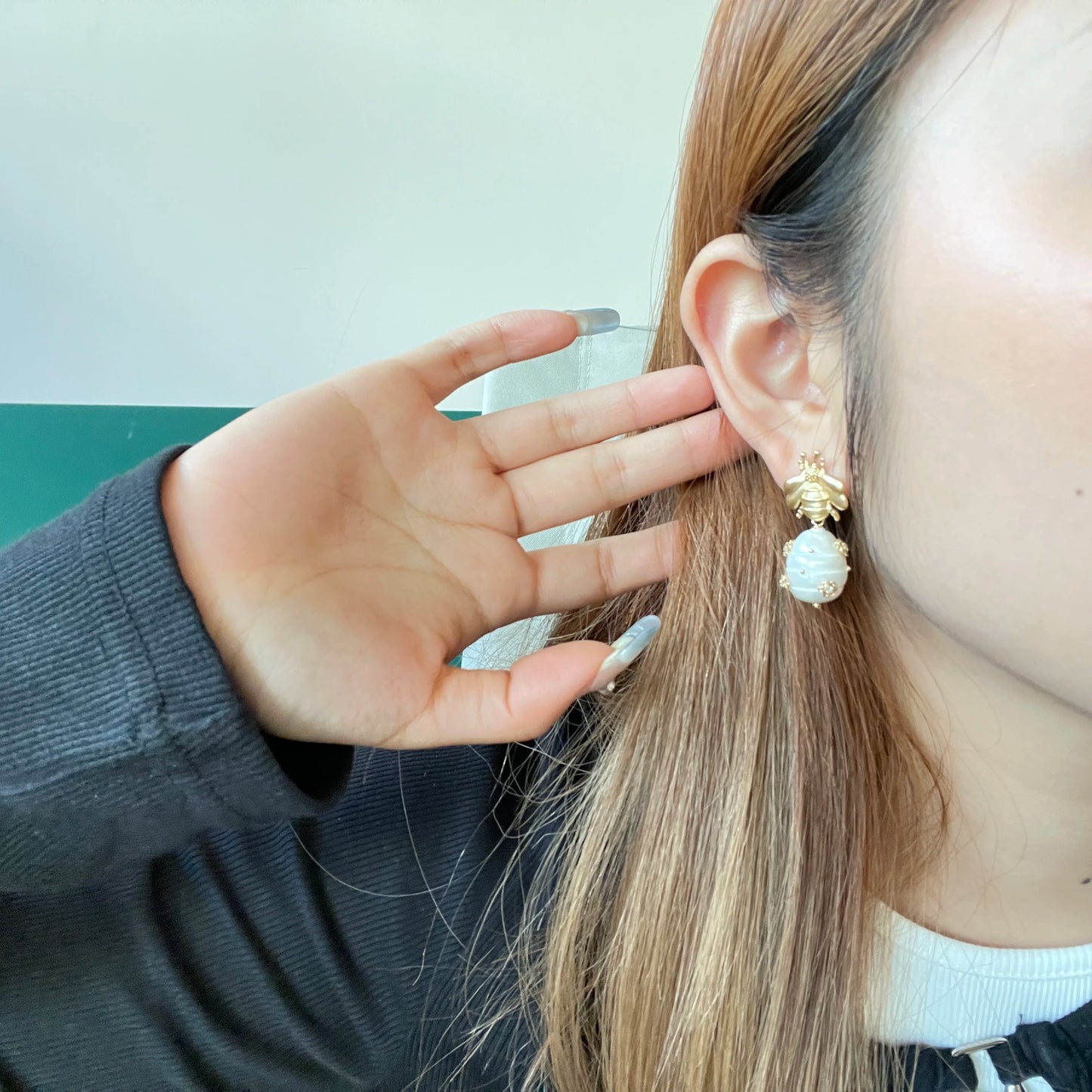 New Jewelry Natural Freshwater Baroque Pearl  Earrings 18K Gold Plated Jewelry Korean Designer Jewelry Earrings Wholesale Bulk