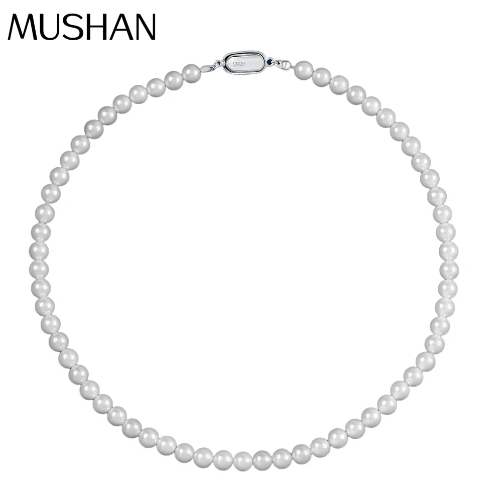 MUSHAN Jewelry Factory New 6mm Necklace Is Elegant Grand and Gentle It Is 40cm Bejeweled Necklace