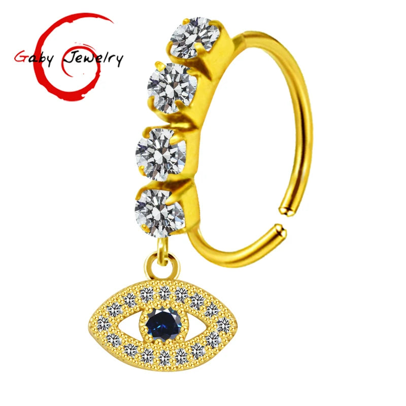 S&S Stainless Steel Dangle Hoop Nose Ring Collection | 66 Designs