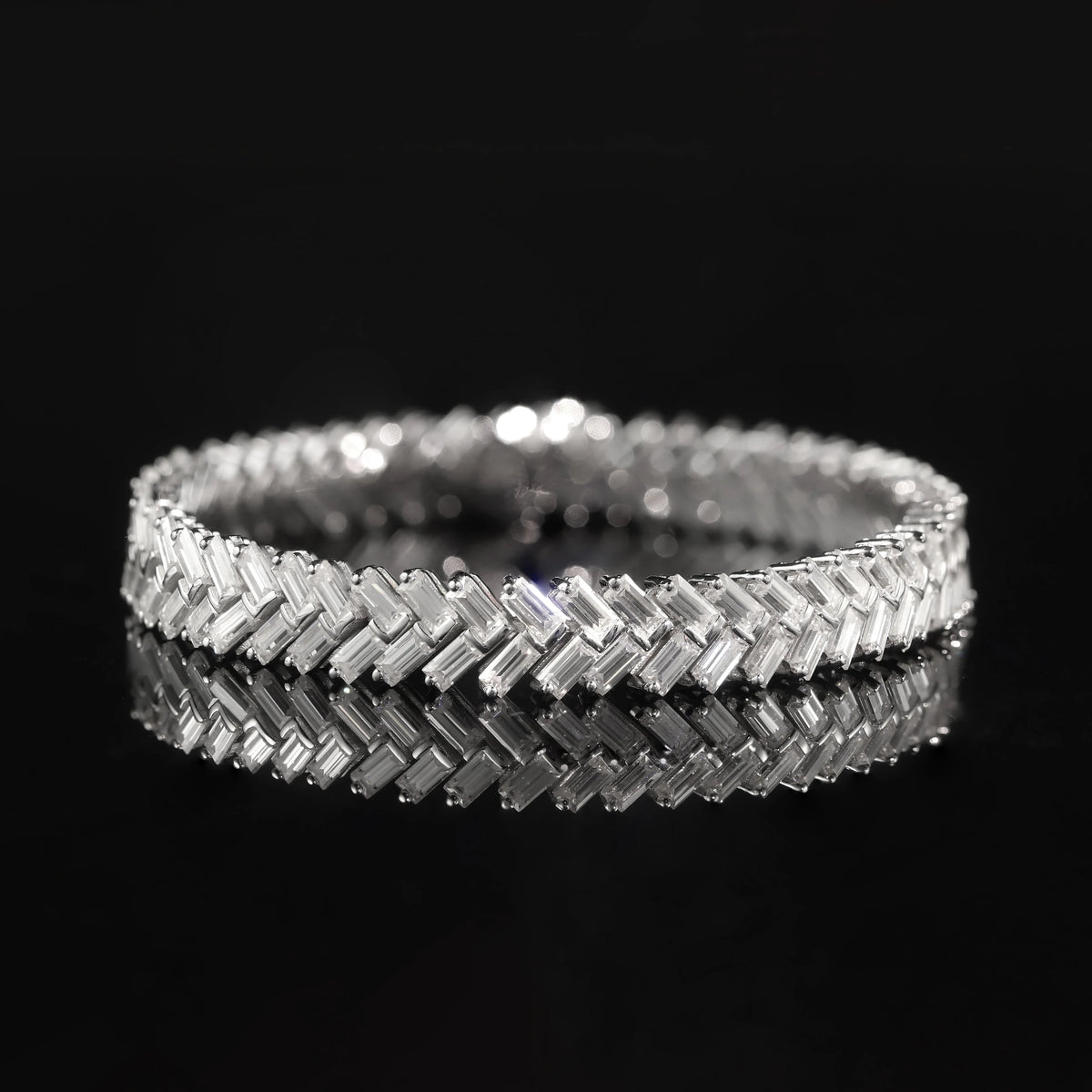 Gemfiori Abiding OEM ODM Unique Design Fancy Multi-shape Cut Tennis Bracelet 925 Silver Solid Gold Custom Stone Tennis Bracelet
