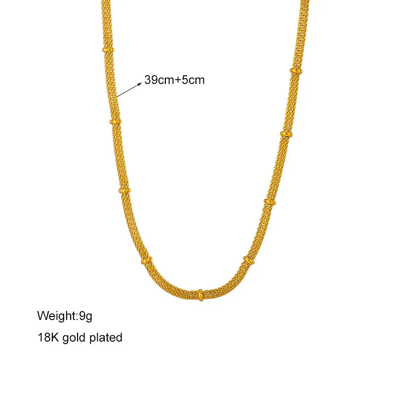 Gold Chain Necklace & Bracelet Jewellery Set | The Essential Foundation Luxury Set