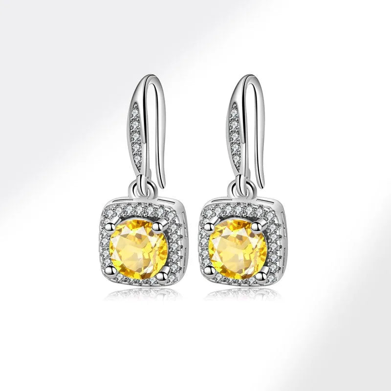 REDheart Nabest Women 925 Sterling Silver Cubic Zirconia Earrings Waterproof Wedding Promise Bride Earring Hook Jewelry