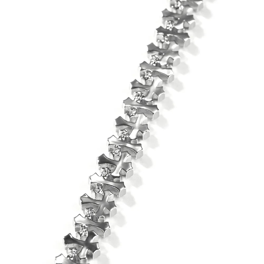 Luxury Bling Jewelry Zirconia CZ Paved Diamond Cross Cross Chunky Necklace for Men and Women Hip-Hop Necklace