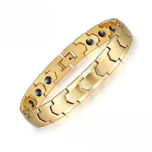 Magnetic Therapy Bracelet Health Care Germanium Energy Magnetic Therapy Titanium Steel Bracelet for Men