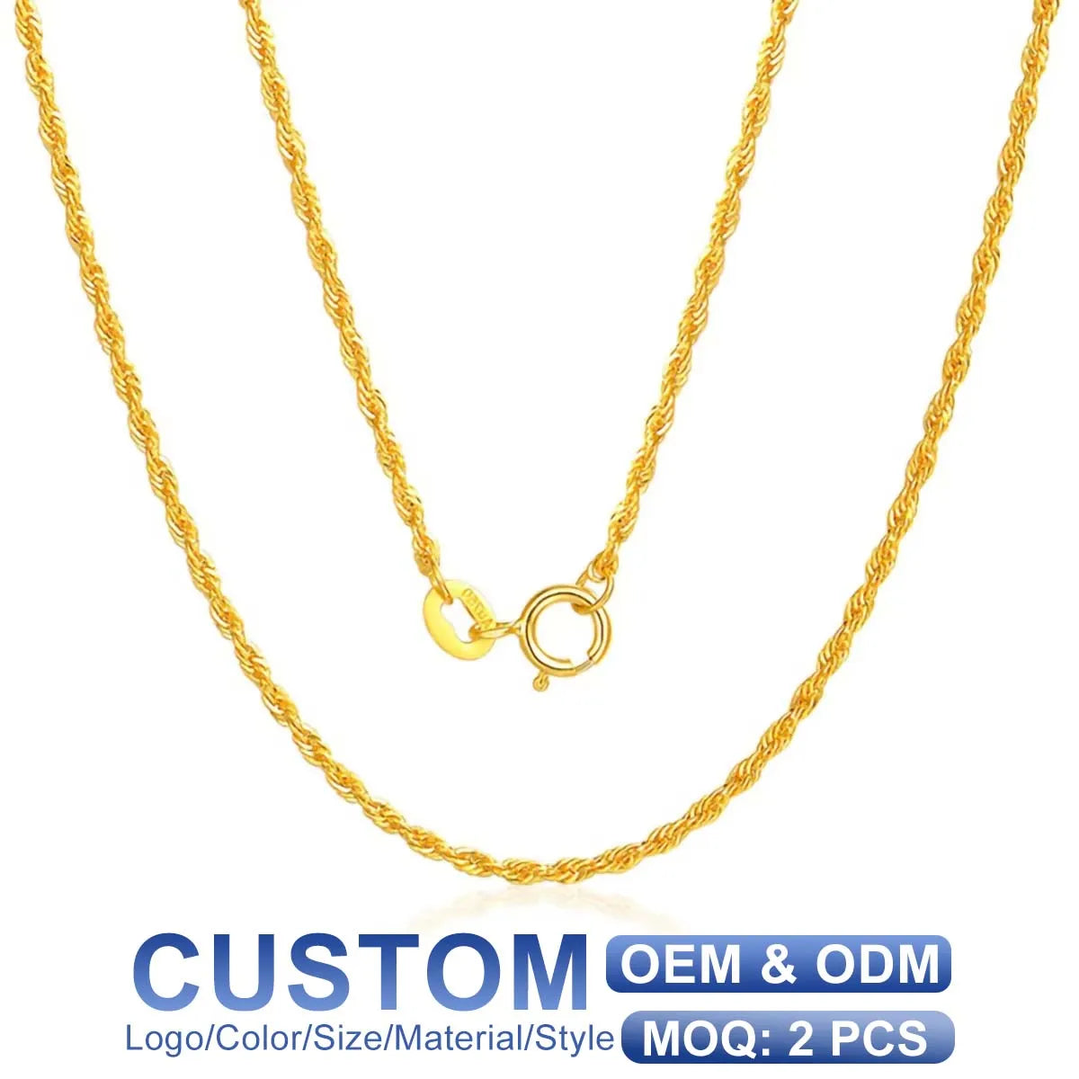 Gioiellieri High Quality Engagement Wedding Christmas Gift Woman Necklace Button Chain Gold Jewelry 18k Real
