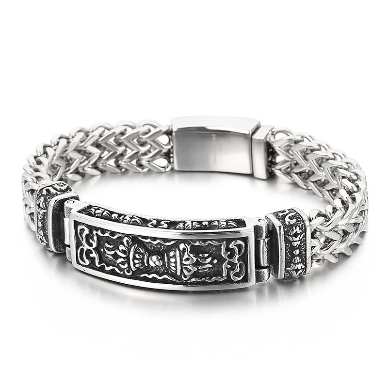 KALEN 21cm Wholesale Stainless Steel Woven Bracelet Homme Mesh Chain Bracelets Jewelry