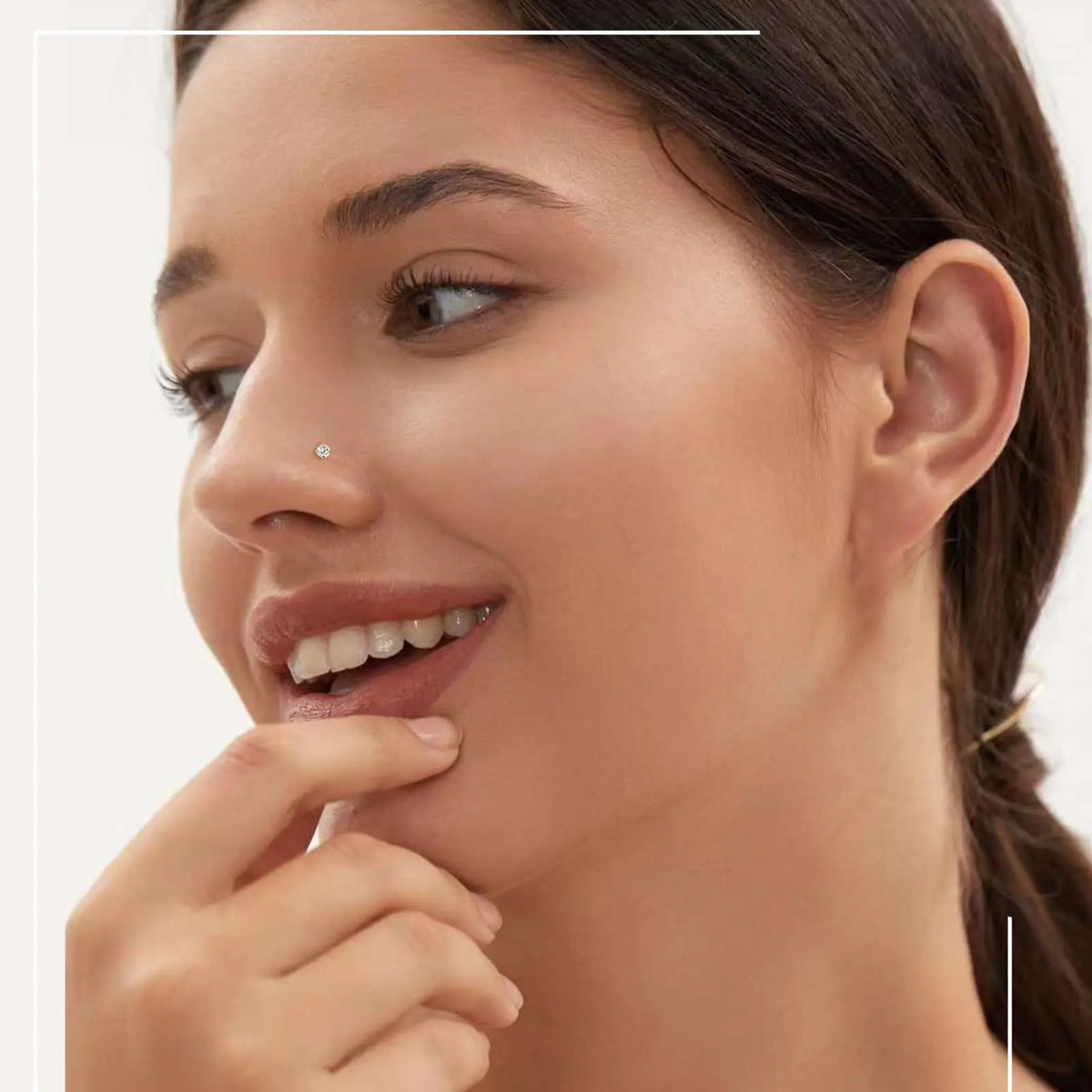 S&S 925 Silver 3mm Diamond Nose Pin Stud | Gold & White Gold Plated