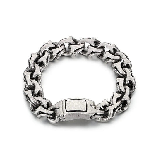 KALEN Men Vintage Matte/Polished 230mm Stainless Steel Avant-Garde Links Bracelet