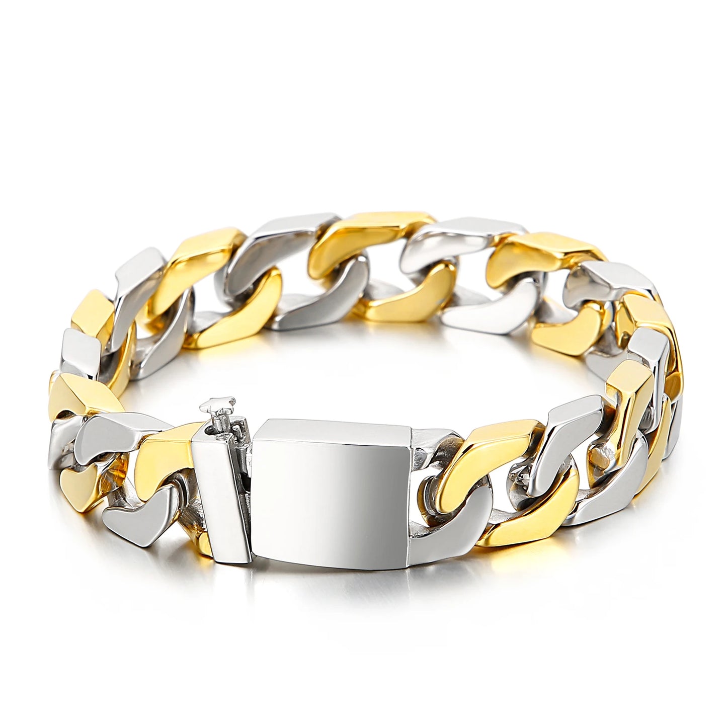 KALEN Punk Stainless Steel Intermediate Gold Jewelry Bracelet