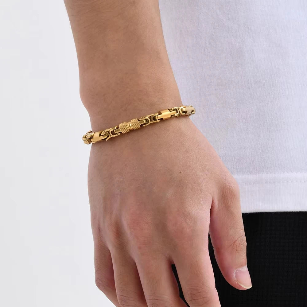 REBEL Vintage Byzantine Stainless Steel Bracelet