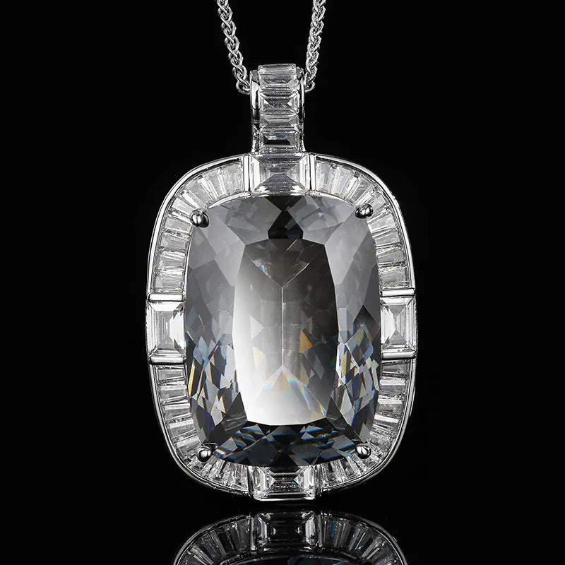 REDheart Fashion 18K Gold Plated Copper Alloy Inlaid Zircon Flower Shape Women's Luxury Pendant Necklace
