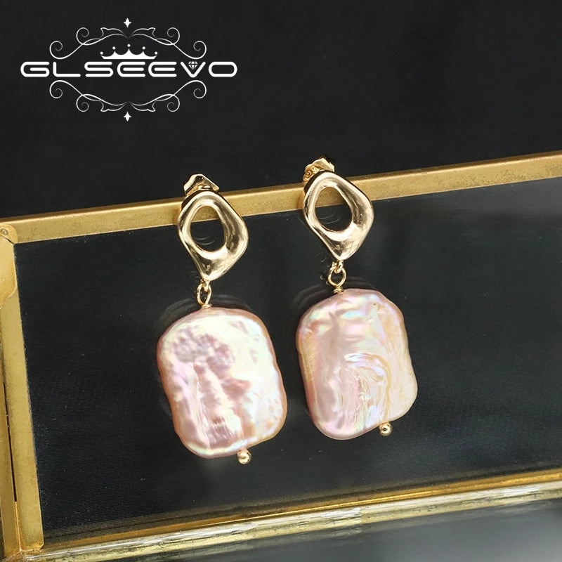 925 Sterling Silver Ear Stud Geometric Hollow Out Original Design Woman Earrings Female Temperament Jewelry