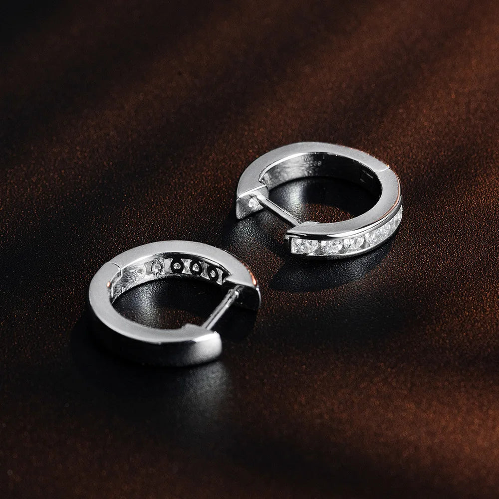 MUSHAN Jewelry Factory Popular 2mm S925 Sterling Silver Round Earrings in Europe and America Are Versatile