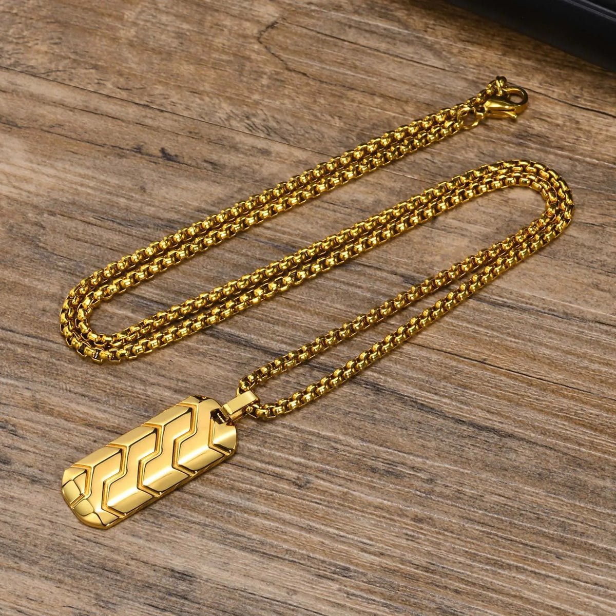 REBEL Hypoallergenic Men's Minimalist Black Gothic Cross Pendant Box Chain Necklace Sports Inspired Stainless Steel Sports Necklaces
