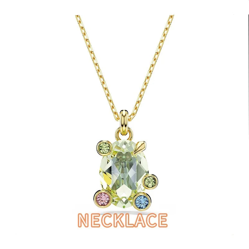 XOTICA Austria Multicolored Series High-Quality Flower-Shaped Crystal Jewelry Set, Jewelry