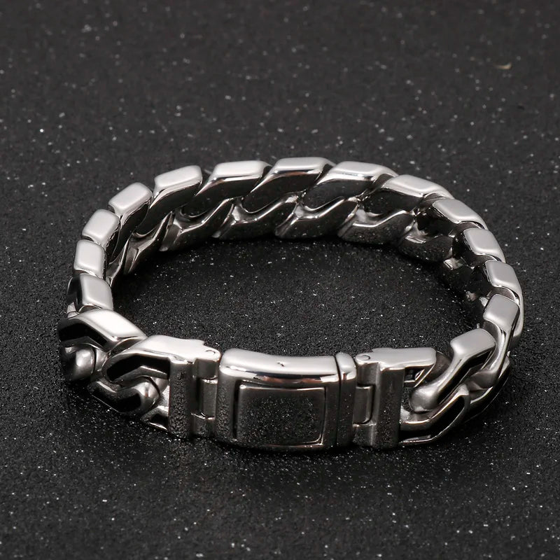 KALEN Classic Stainless Steel Hand Chain Bracelet Links Bracelets Bangle