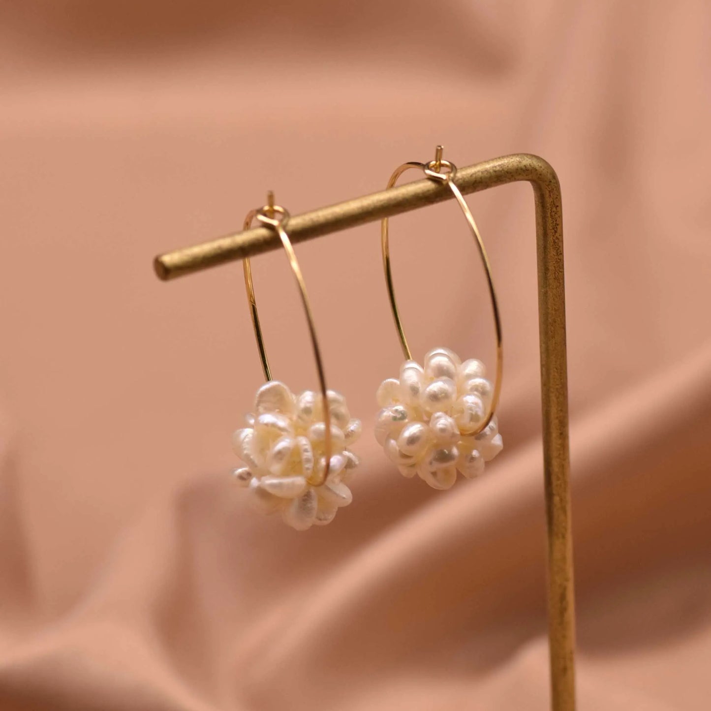 Natural Fresh Water Pearl Hoop Earrings for Women 925 Sterling Silver Colorful Tassel Drop Earrings