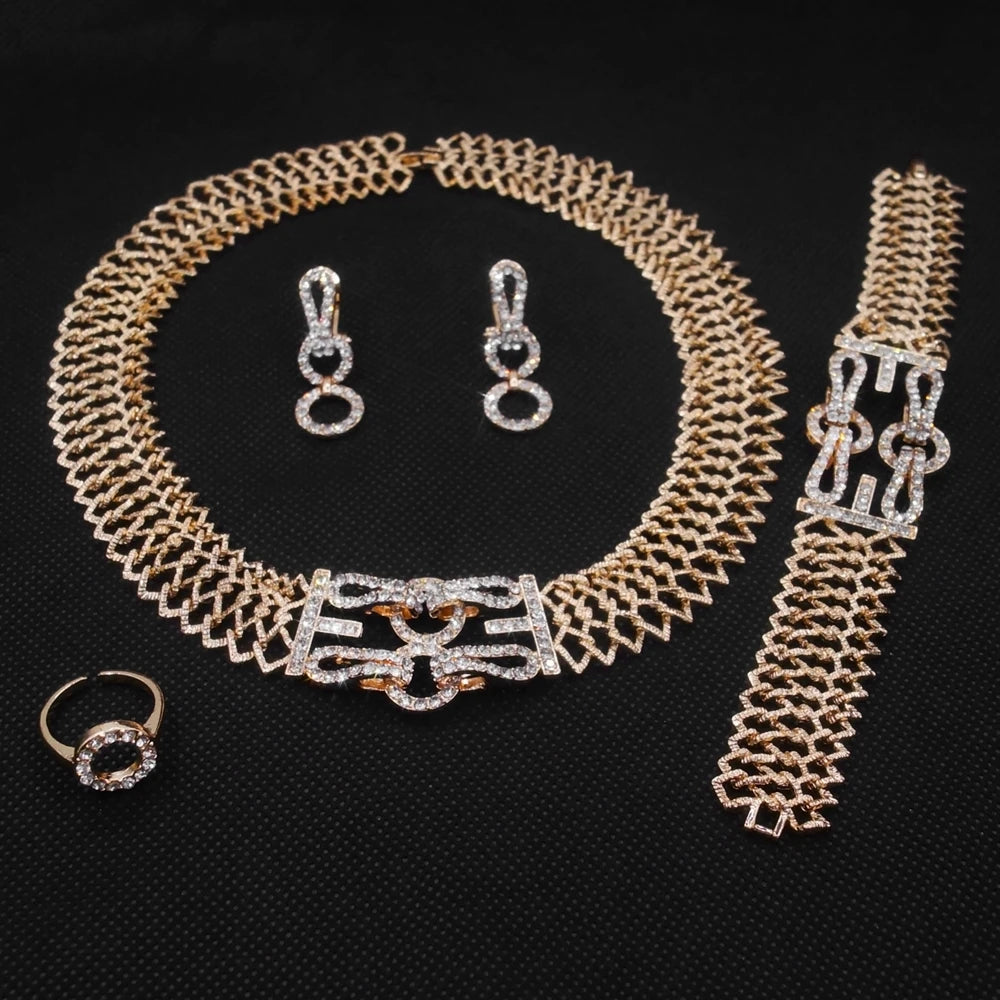 Zhuerrui High Quality African Jewelry Sets Italian Gold Plated Jewelry Set Fashion Lady Dubai Style Jewellery Sets HD21070114