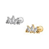 S&S ASTM F136 Titanium Labret Stud | Zircon | 83 Designs | Titanium & Gold