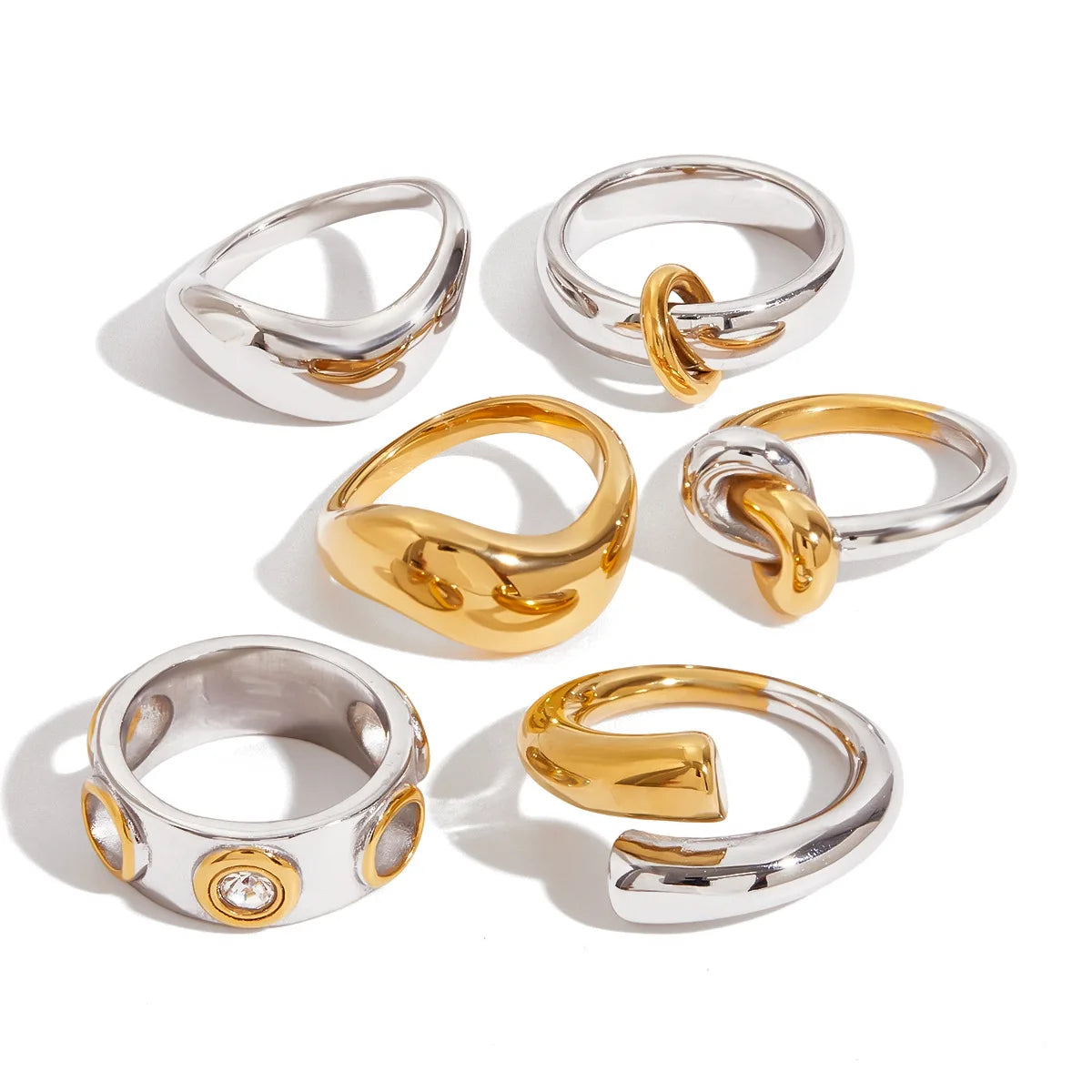 S&S Colour-Block Geometric Ring | Stainless Steel | S&S