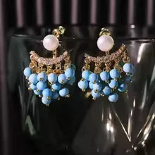 New Jewelry Yiwu Wholesale Gold Plated Natural Pearl Earings Jewelry Women Korean Wholesale Bulk 18K Gold Plated Jewelry