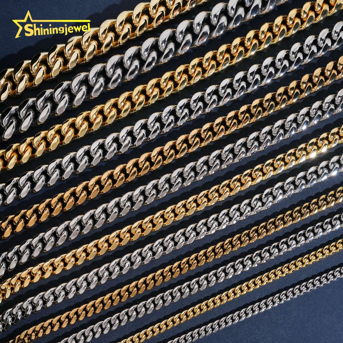 BiG-BOSS Hot Sale 316L Stainless Steel Cuban Link Chain 925 Silver VVS D Moissanite Iced Out Lock Jewelry Miami Cuban Bracelet Necklace