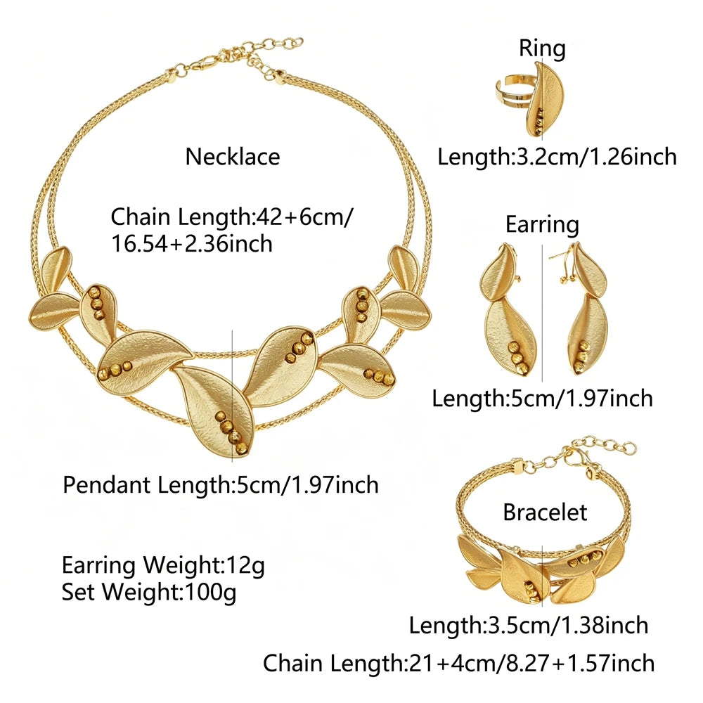 Italian Jewelry Set Alloy Brazilian Jewelry Sets Wedding Party Pendant Necklace Bracelet Ring Earrings Jewelry Set  X00096