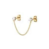 Wholesale Customized Dainty Earring Cz Diamond Jewelry Sterling Silver Earrings 925 Silver Jewelry 18k Gold Ear Loops