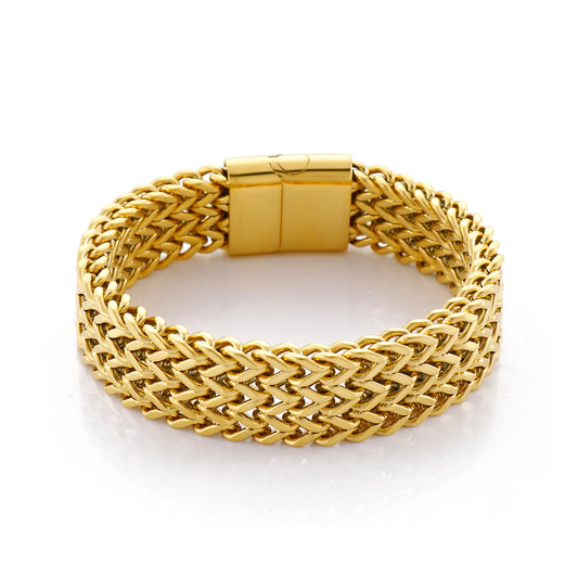 KALEN Punk Trendy Mesh Bracelets Men 316L High Quality Stainless Steel Bracelet Jewelry