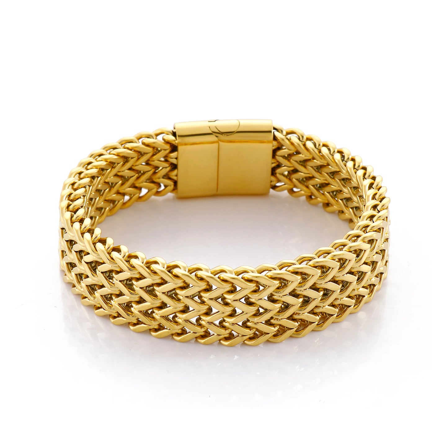 KALEN Punk Trendy Mesh Bracelets Men 316L High Quality Stainless Steel Bracelet Jewelry