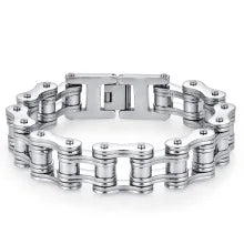 REBEL Low Price Punk Chunky Hip Hop Bike Chain Stainless Steel Motorcycle Biker Chain Bracelet