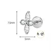 S&S ASTM F136 Titanium Labret Stud | Zircon | 83 Designs | Titanium & Gold