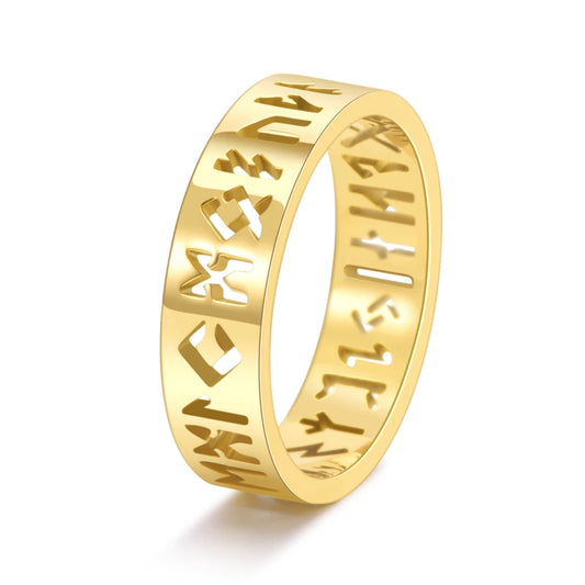 NEWLiFE REBEL Daybreak Line Viking Ring in Stainless Steel