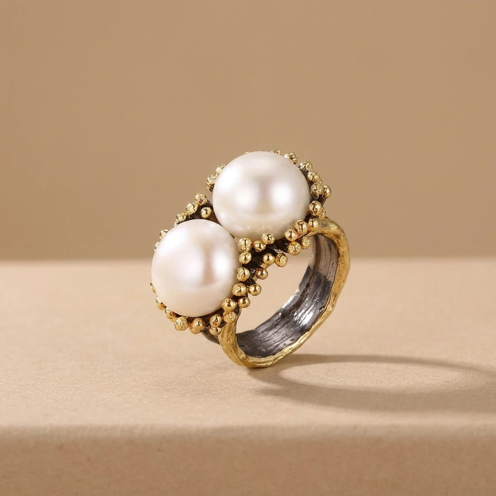 Designs Designed 925 Sterling Silver Rings Aesthetic Jewelry High Quality Handmade Pearl Wholesale Vintage Women's Perfect