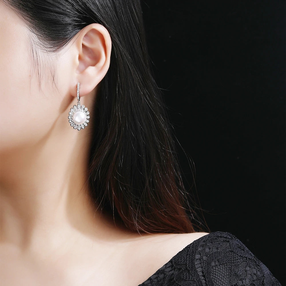 MUSHAN Jewelry Factory Pearl Earrings S925 Gold-Plated Cross-Border Bestseller From Europe and America Pearl Stud Earrings