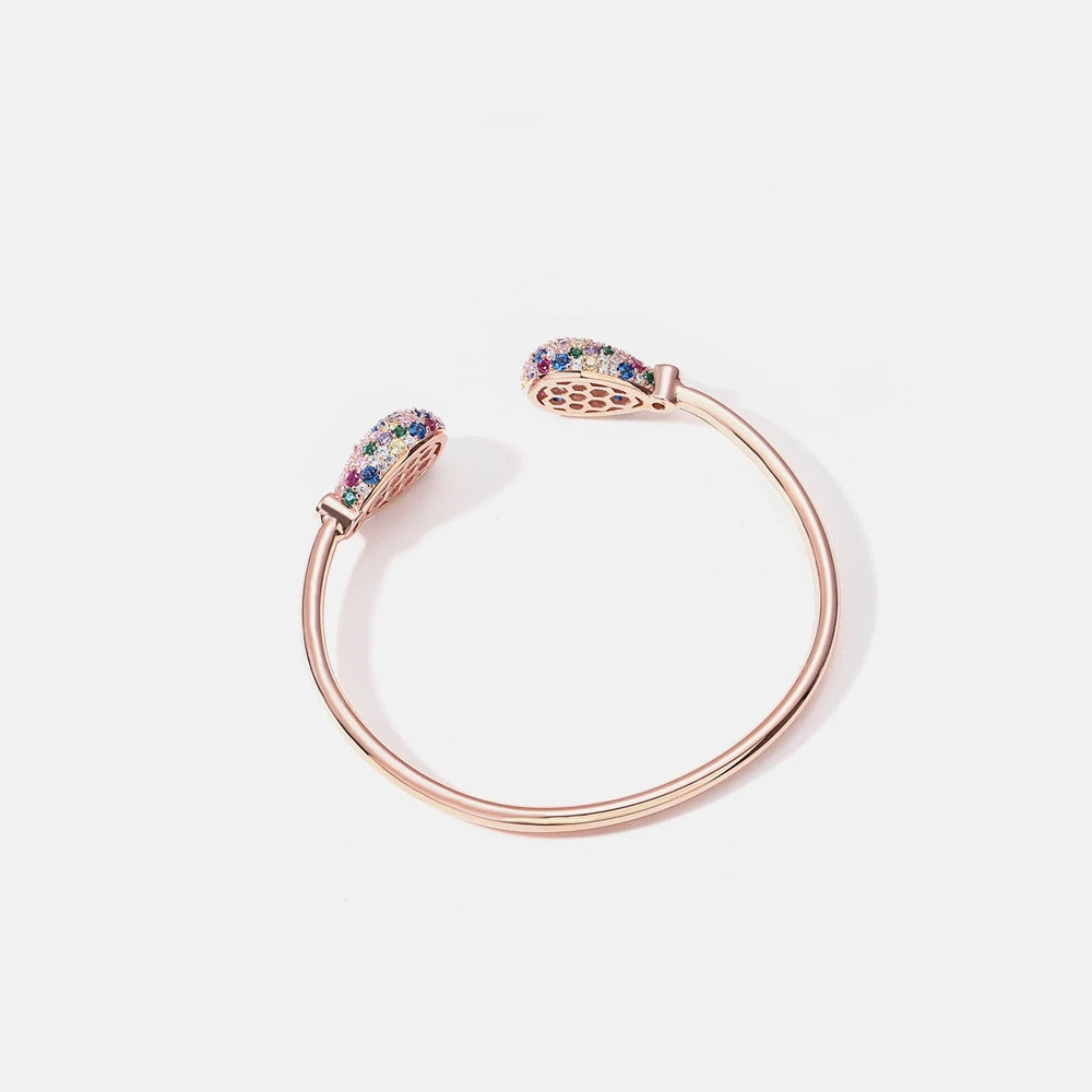 MUSHAN Jewelry Factory S925 Sterling Silver Bracelet High End Light Luxury Electroplated Rose Gold High Carbon Diamond Jewelry