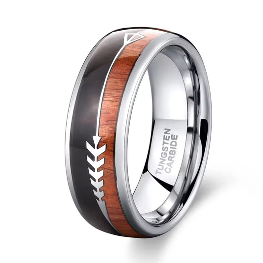 NEWLiFE REBEL Contour Echo 8mm Tungsten Ring