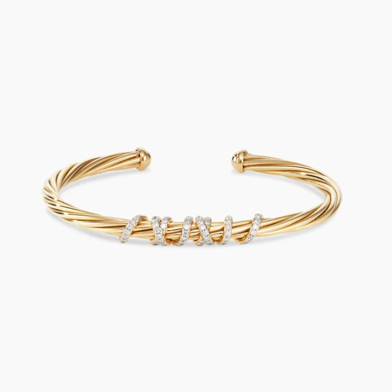 FASHIONISTA DY High-Quality 4mm Gold-Plated Diamond-Set Bracelet, Unisex Silver-Plated Diamond-Set Bracelet, Jewelry
