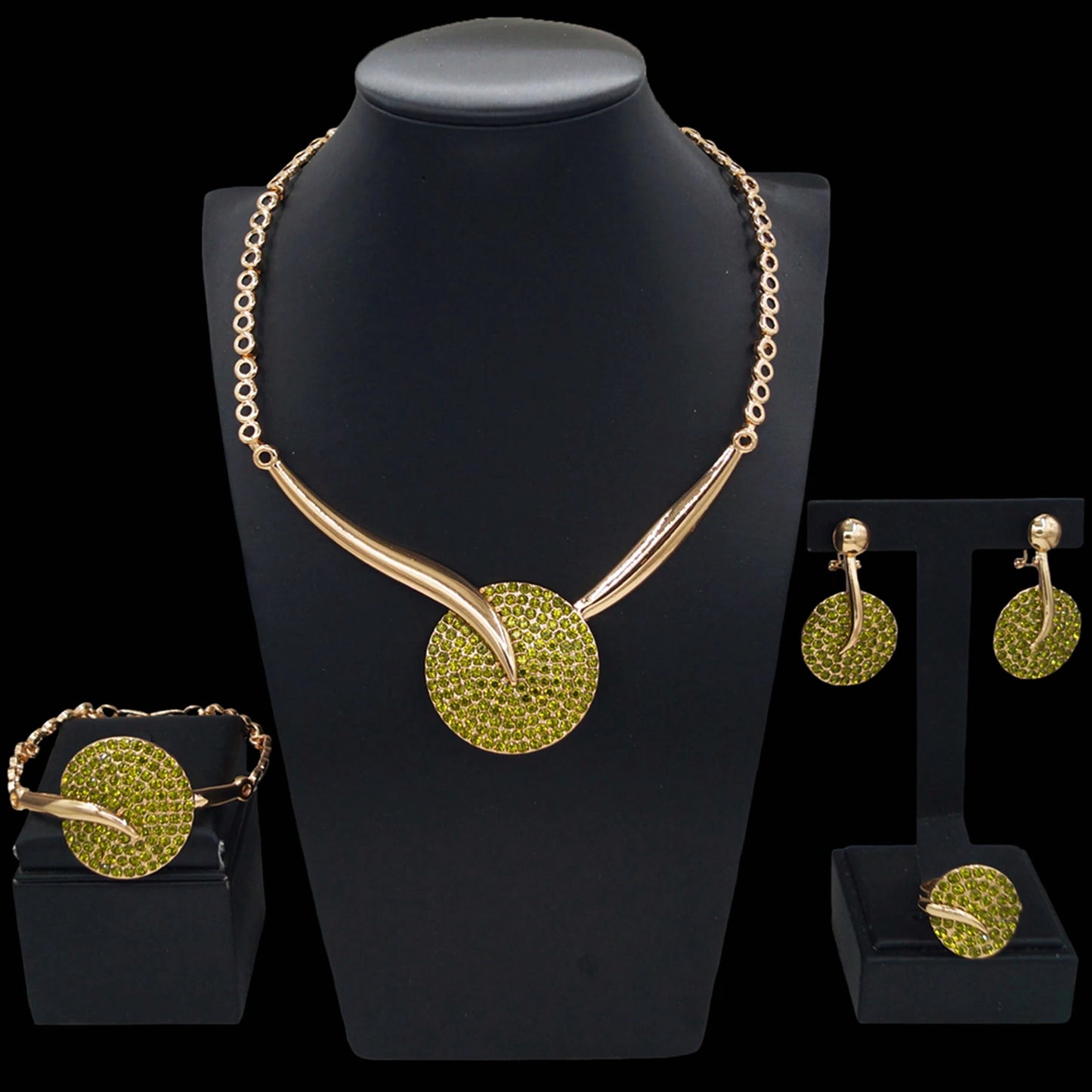 Zhuerrui Available Pendant Gold Jewelry Sets Favors Two Color Bead Necklace Jewelry Set High-end Woman Birthday Gifts HC23196