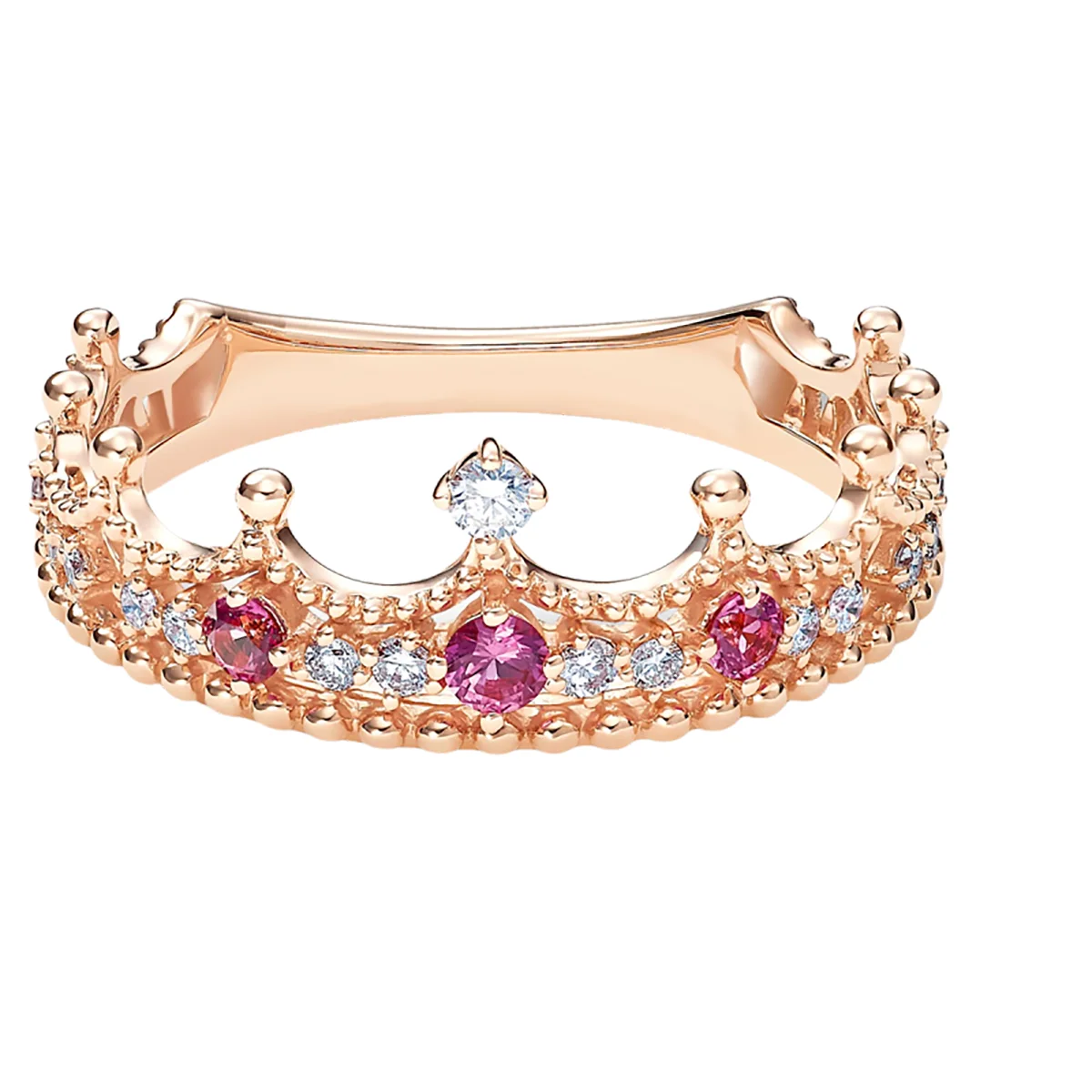 S&S Vintage Fancy Elegant Brass Zircon Ring Long-lasting Bright Shine Wedding Engagement Jewelry for Fashion Women