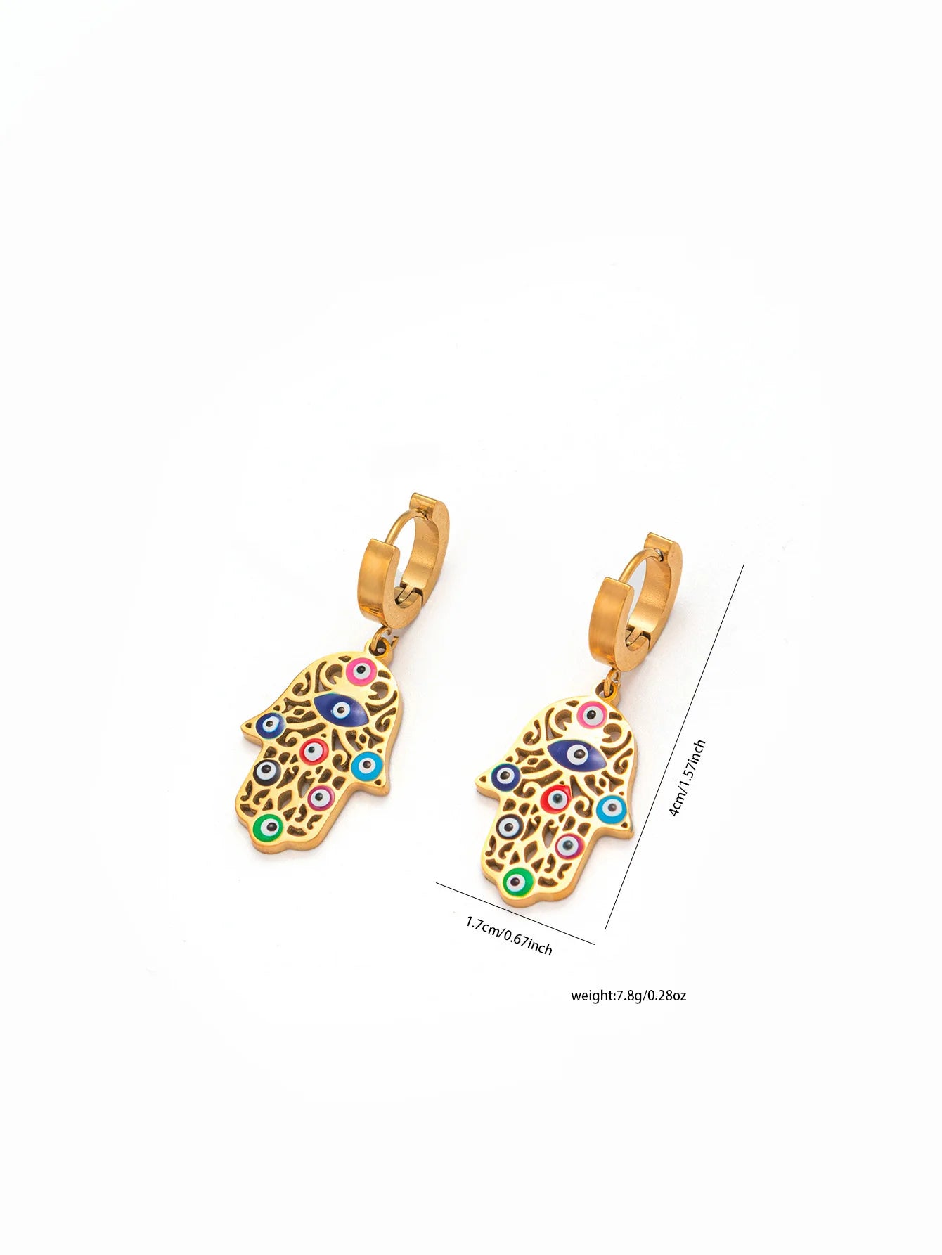 High Quality Fashion Stainless Steel Hand Necklace Earrings and Bracelet Set Women Exquisite Gold Jewelry Set