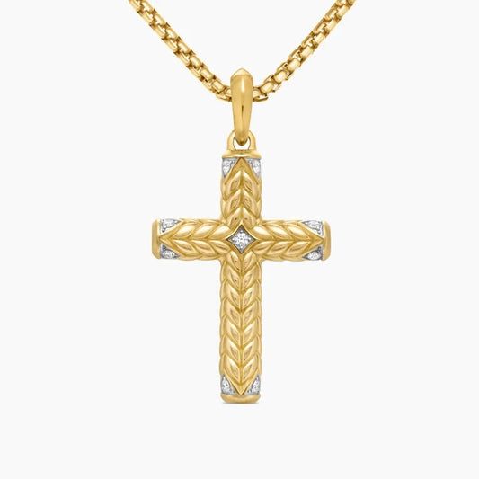 FASHIONISTA DY High-Quality Silver-Plated Cross Diamond Necklace. Gold-Plated Cross Diamond Necklace. Jewelry .