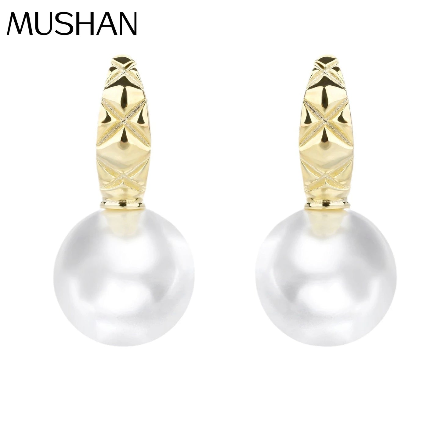 MUSHAN Jewelry Factory Pure Silver Earrings  Light Luxury Electroplated Earrings  Women S Niche Jewelry and Accessories  Pearls