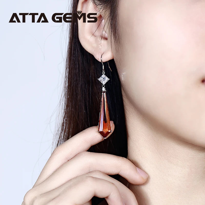 Color Change Zultanit Jewelry Sets 925 Sterling Silver Created Diaspore Pendant Earring Gemstone Jewelry for Women's Luxury