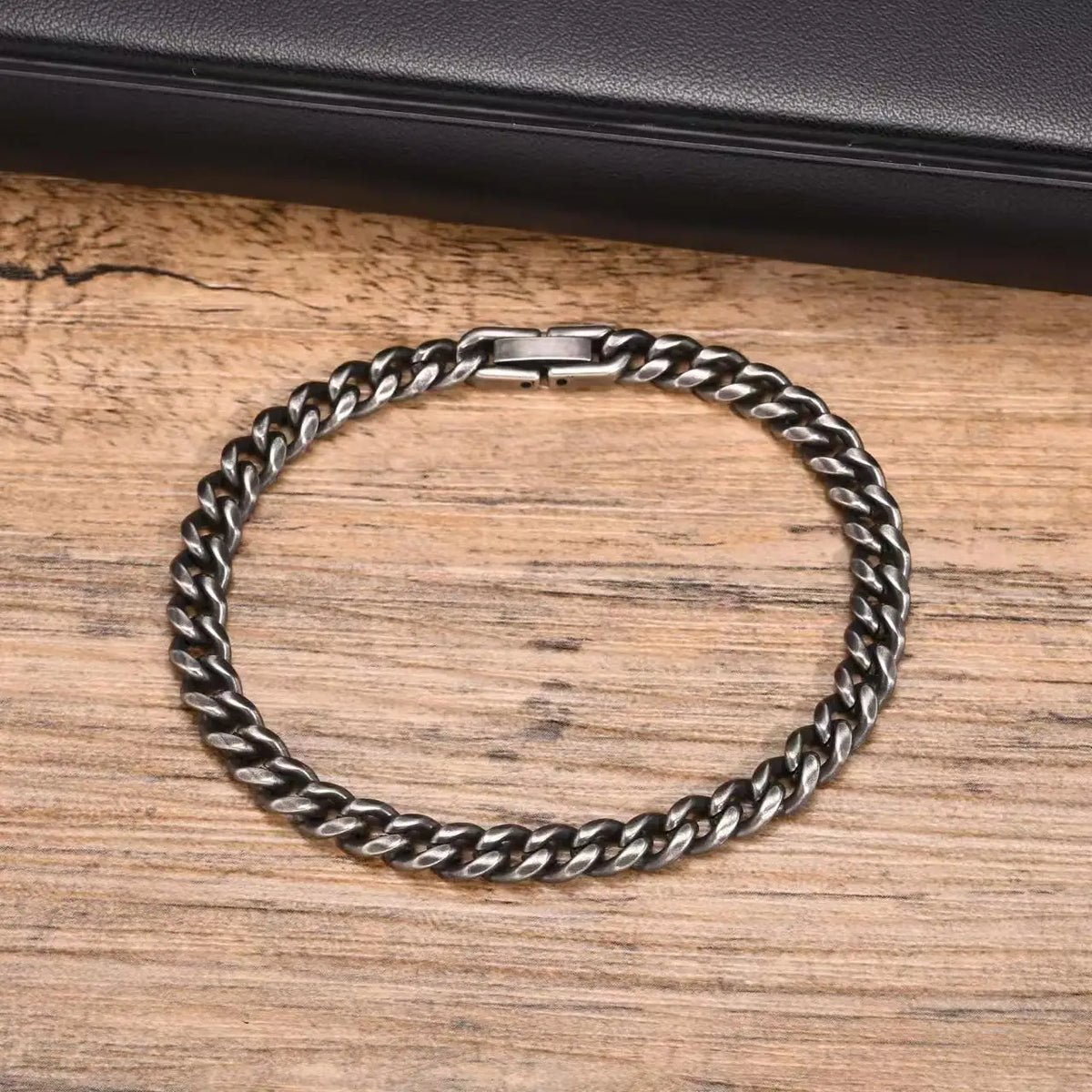 Black Color Cuban Link Bracelet for Men Stainless Steel Chunky Bracelets Exquisite Turkish Jewelry Wholesalers ALN25121184